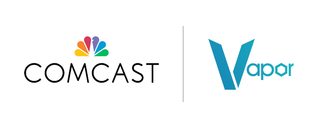 Comcast and Vapor IO logo lockup